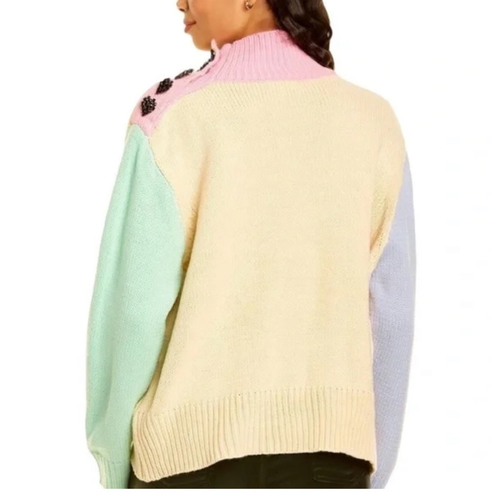 Olivia Rubin Lyla Oversized Colorblock Sweater - Size L - Picture 2 of 9